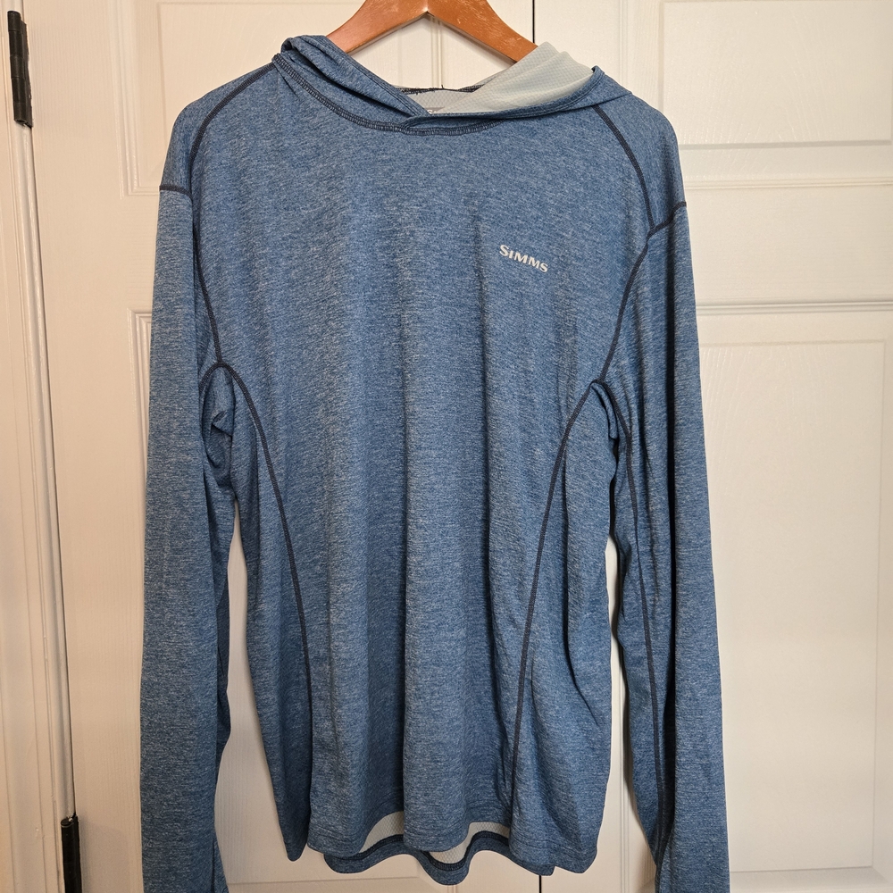 Simms Heathered Blue Men's Hoodie Sweater